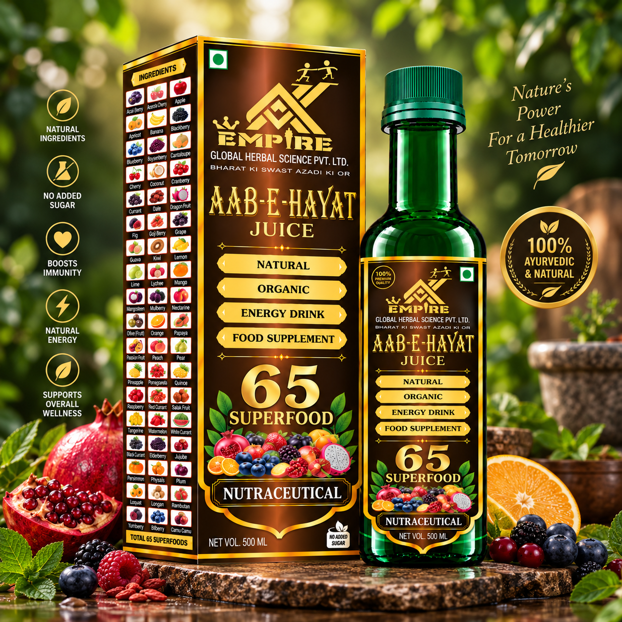 Aab-E-Hayat Emerald Green Bottle